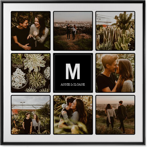 Photo Tiles Wall Art, Black, Single piece, Canvas, 36x36, Black, black