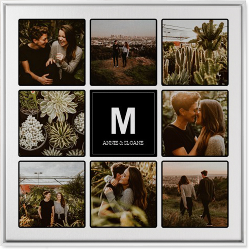 Photo Tiles Wall Art, White, Single piece, Canvas, 36x36, Black