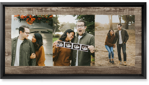 Countryside Pano Wall Art, Black, Single piece, Canvas, 10x20, Brown, wood