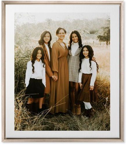 Simple Gallery of One Border Portrait Wall Art, Metallic, Single piece, Canvas, 20x24, Multicolor, multi