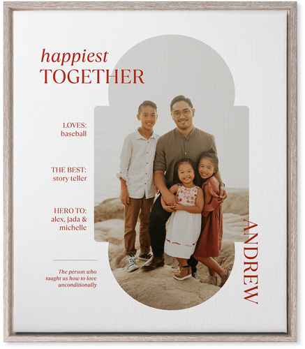 Family Infographic Wall Art, Rustic, Single piece, Canvas, 20x24, White, white