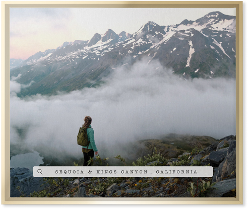 Travel Banner Wall Art, Gold, Single piece, Canvas, 20x24, White