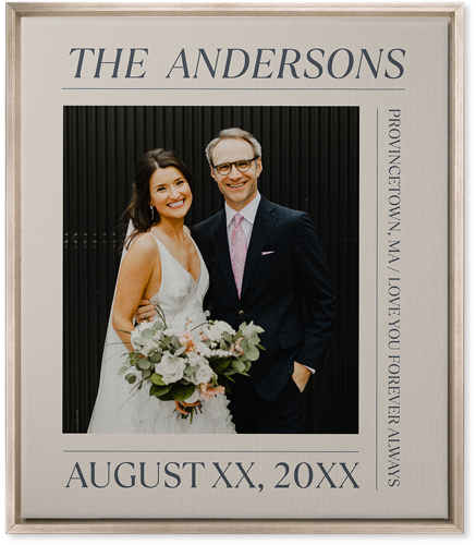 Editorial Snapshot Wall Art, Metallic, Single piece, Canvas, 20x24, Beige, elderflower