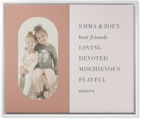 Traits of the Best Wall Art, White, Single piece, Canvas, 20x24, Pink, desert rose