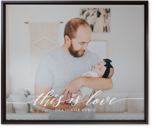 Love Is Wall Art, Black, Single piece, Canvas, 20x24, White, white