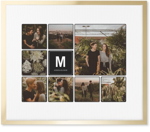 Photo Tiles Wall Art, Gold, Single piece, Canvas, 20x24, Black, black