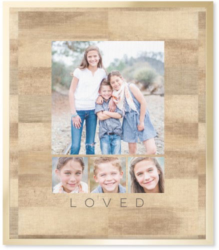 Four Real Wall Art, Gold, Single piece, Canvas, 20x24, Beige, khaki