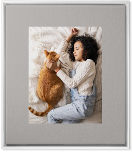 Full Frame One Wall Art, White, Single piece, Canvas, 20x24, Gray, stone