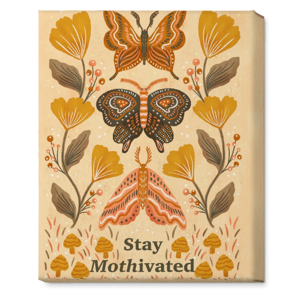 Mothivational Wall Art, No Frame, Single piece, Canvas, 16x20, Yellow