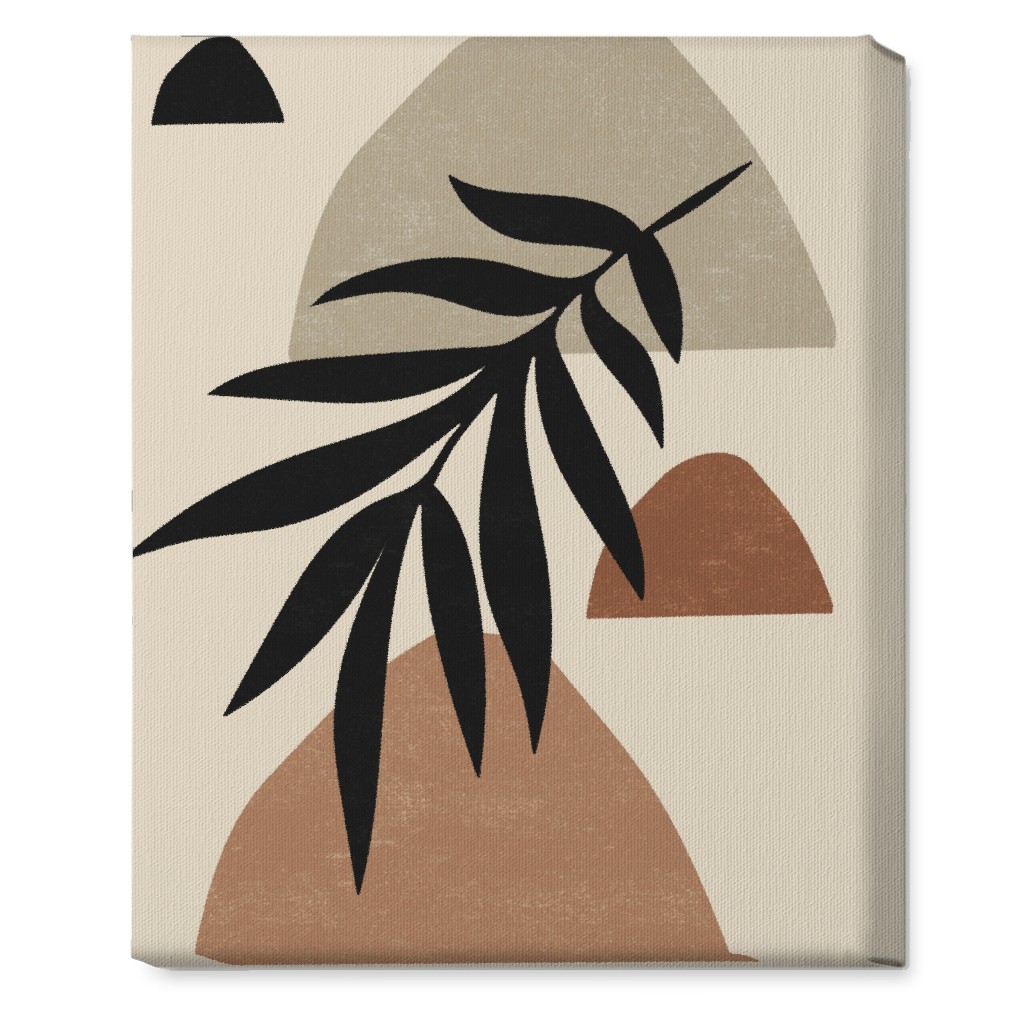 Abstract Palm - Neutral Wall Art, No Frame, Single piece, Canvas, 16x20, Beige, Pearl