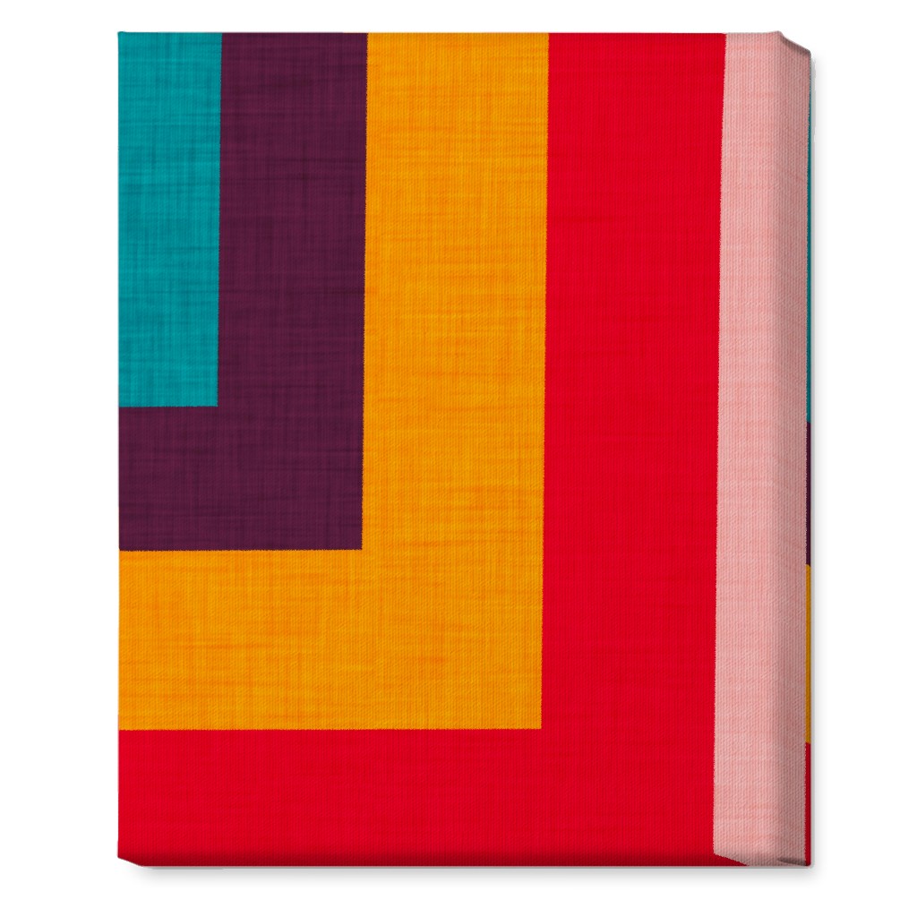 Abstract Mod Cube Wall Art, No Frame, Single piece, Canvas, 16x20, Multicolor
