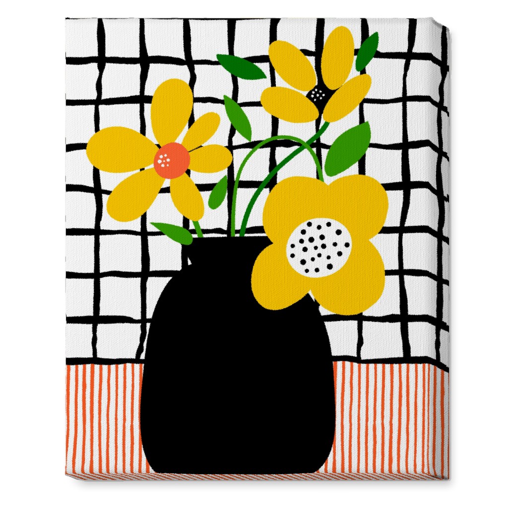 Happy Florals - Multi Wall Art, No Frame, Single piece, Canvas, 16x20, Multicolor
