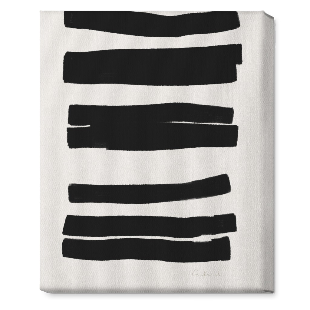 Abstract Bold Stripes I Wall Art, No Frame, Single piece, Canvas, 16x20, Black