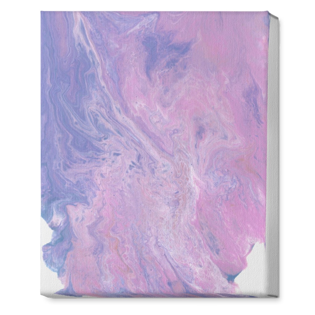Acrylic Pour Abstract - Purple and Pink Wall Art, No Frame, Single piece, Canvas, 16x20, Purple