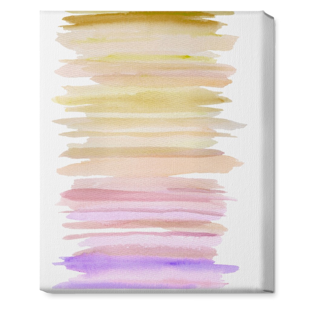 Watercolor Ocean Seashore Wall Art, No Frame, Single piece, Canvas, 16x20, Purple