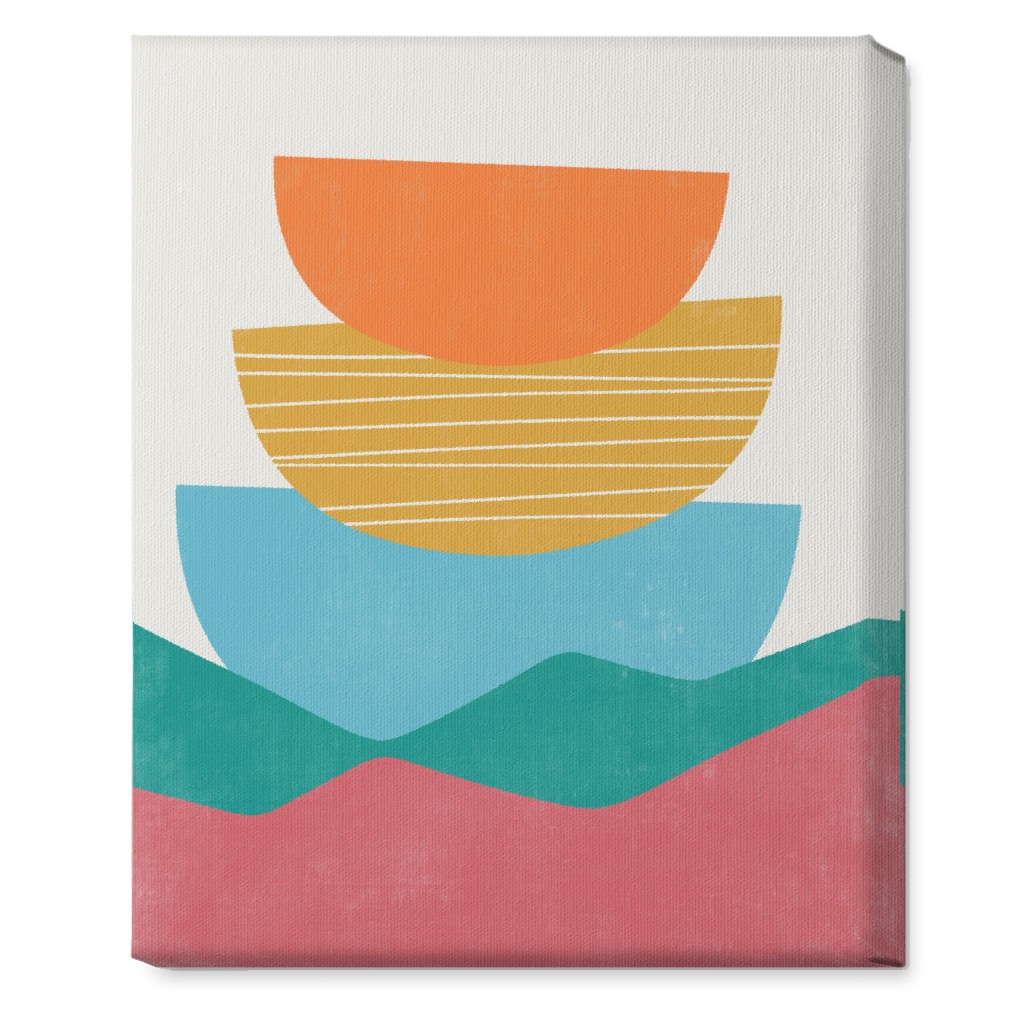 Flourish Abstract - Multi Wall Art, No Frame, Single piece, Canvas, 16x20, Multicolor