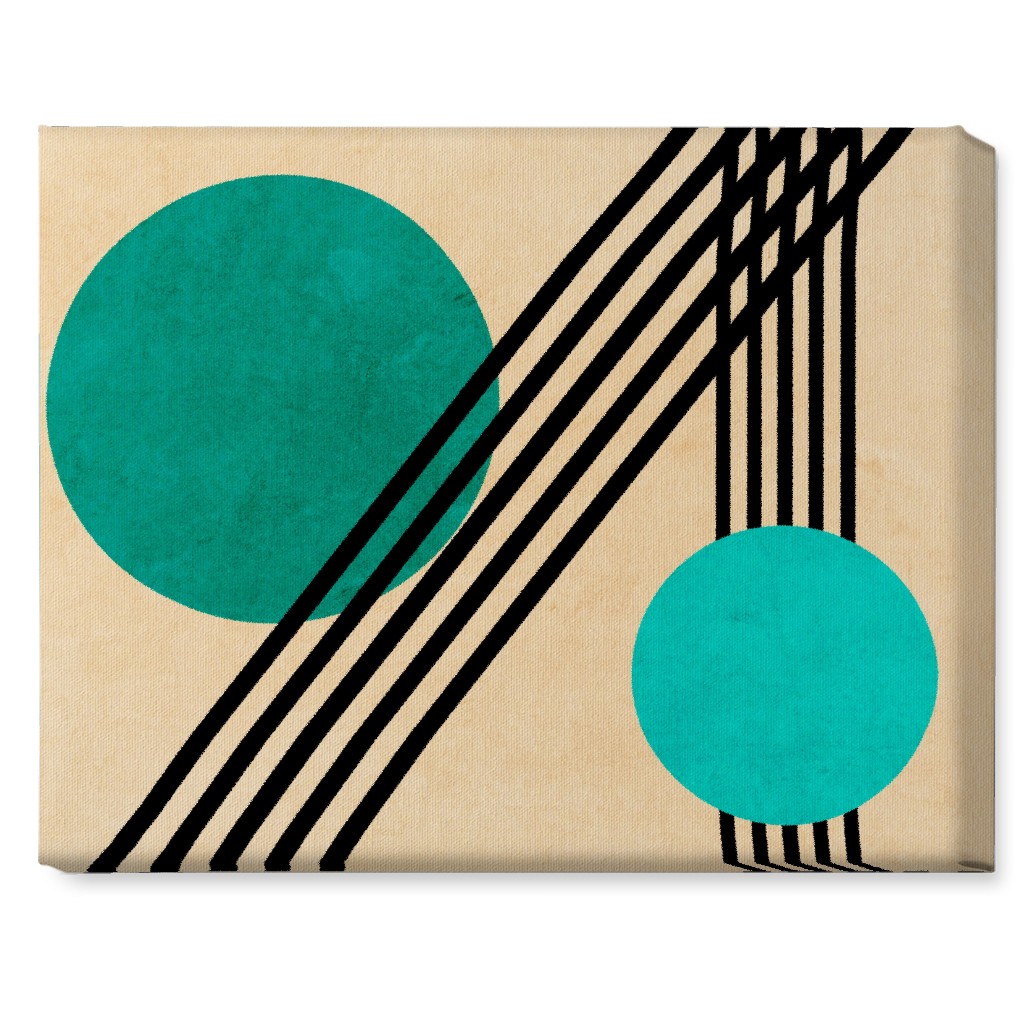 Orbs Abstract Wall Art, No Frame, Single piece, Canvas, 16x20, Green