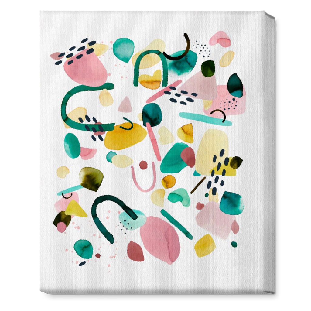 Modern Geo Pieces - Multi Wall Art, No Frame, Single piece, Canvas, 16x20, Multicolor