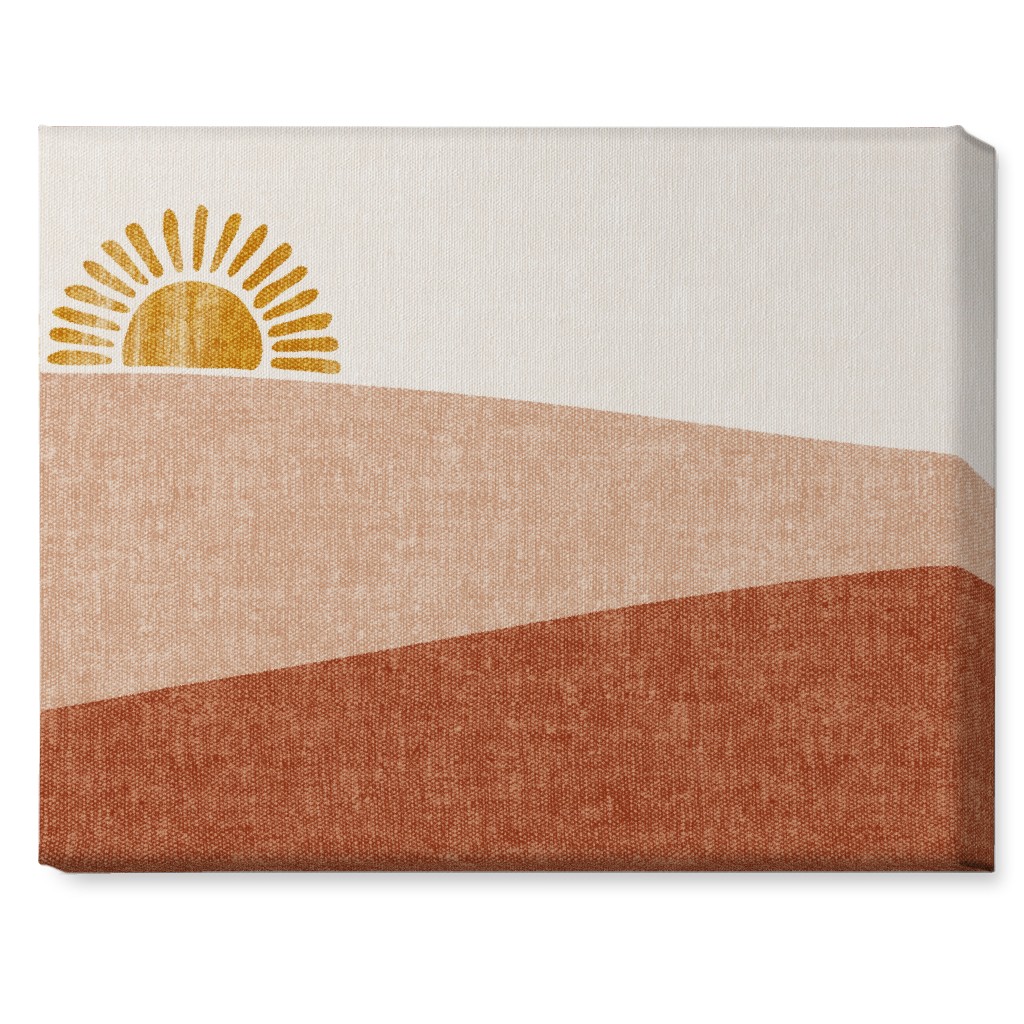 Sunrise - Warm Wall Art, No Frame, Single piece, Canvas, 16x20, Pink, Bright Pink