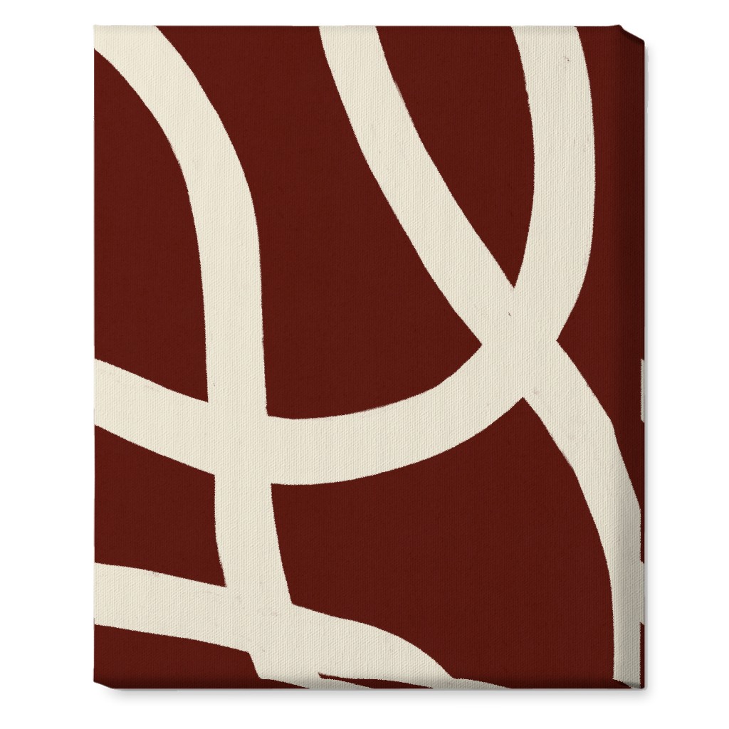 Tangled Brush Strokes I Wall Art, No Frame, Single piece, Canvas, 16x20, Red