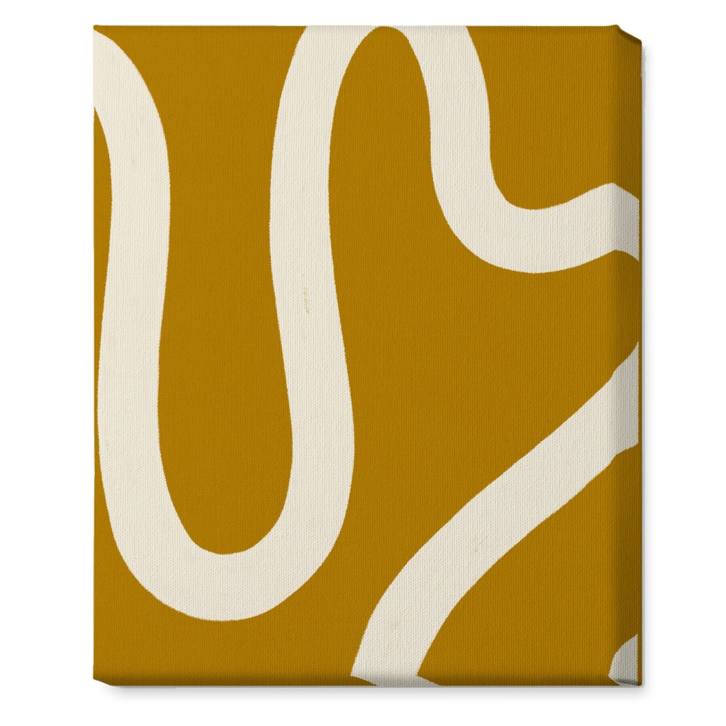 Tangled Brush Strokes Iii Wall Art, No Frame, Single piece, Canvas, 16x20, Yellow, Golden