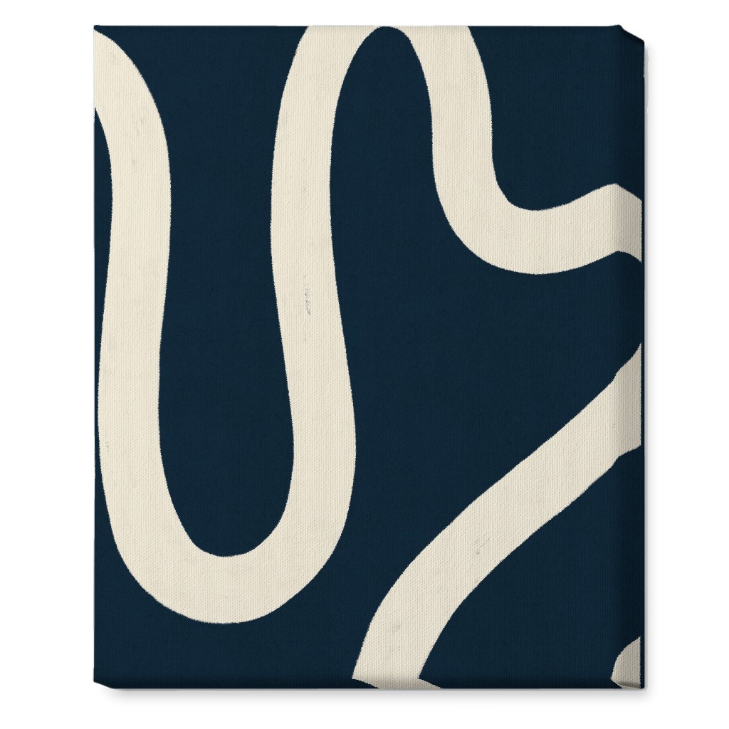 Tangled Brush Strokes Iii Wall Art, No Frame, Single piece, Canvas, 16x20, Blue, Silhouette