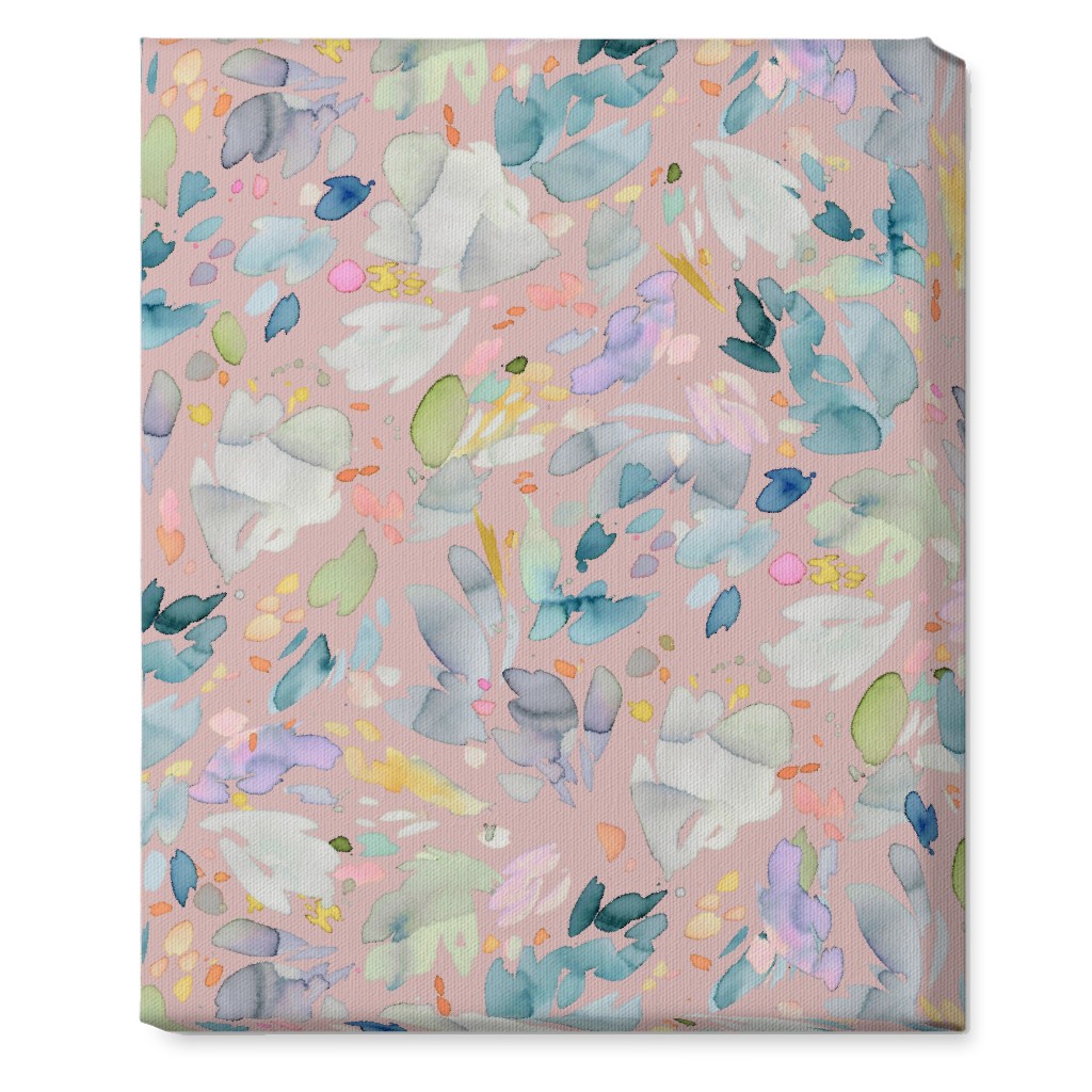 Abstract Petal Flowering Wall Art, No Frame, Single piece, Canvas, 16x20, Pink