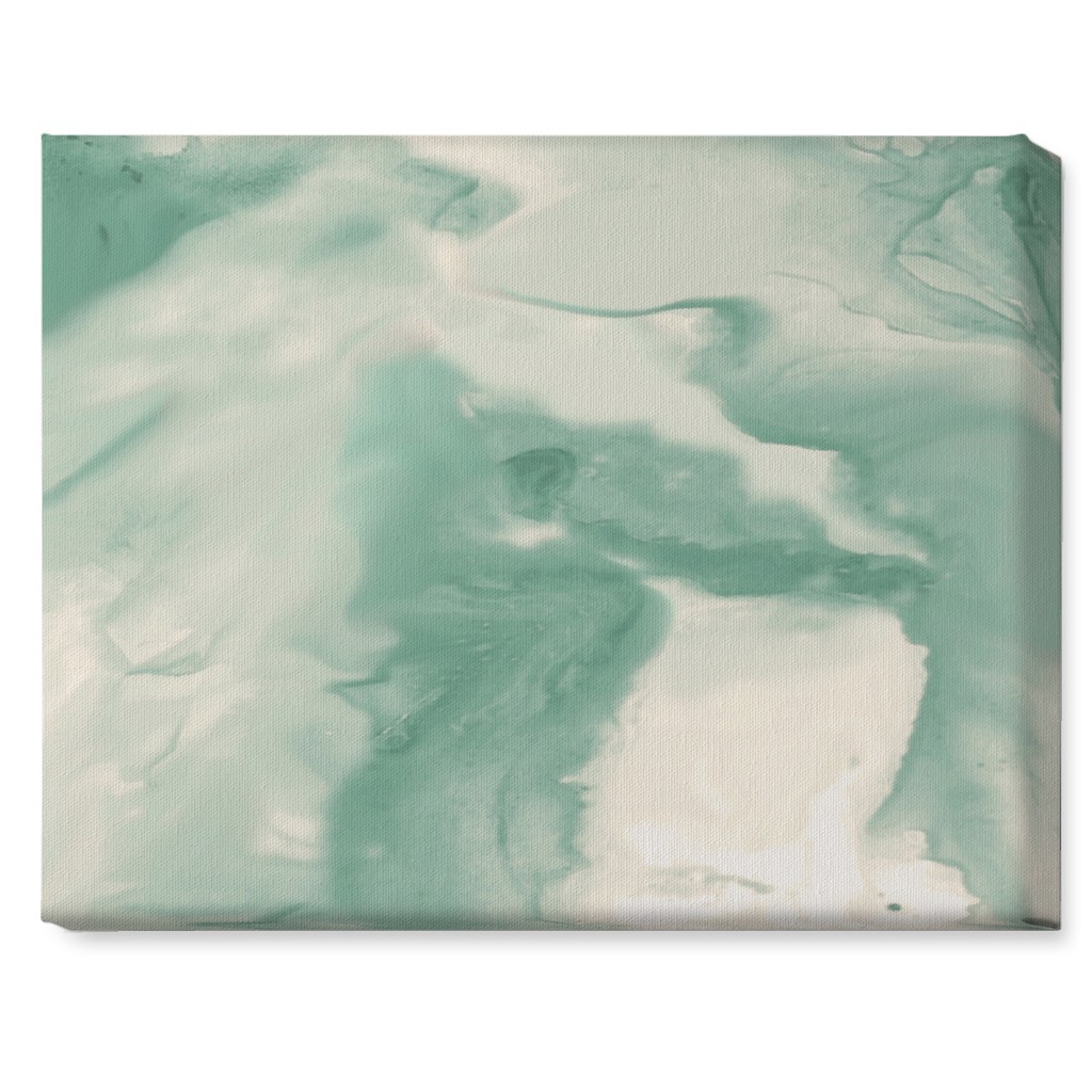 Abstract Watercolor Marble Wall Art, No Frame, Single piece, Canvas, 16x20, Green, Mantis