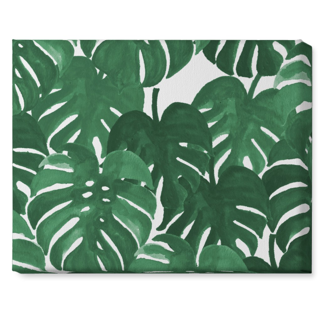 Tropical Palms - Green Wall Art, No Frame, Single piece, Canvas, 16x20, Green