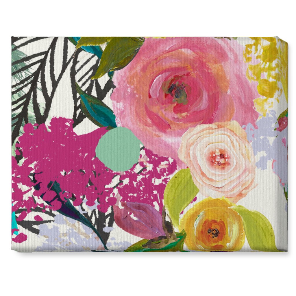 Autumn Blooms - Bright Wall Art, No Frame, Single piece, Canvas, 16x20, Multicolor