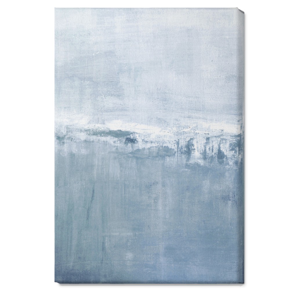Left Tranquil Diptych - Blue Wall Art, No Frame, Single piece, Canvas, 20x30, Blue, True Blue