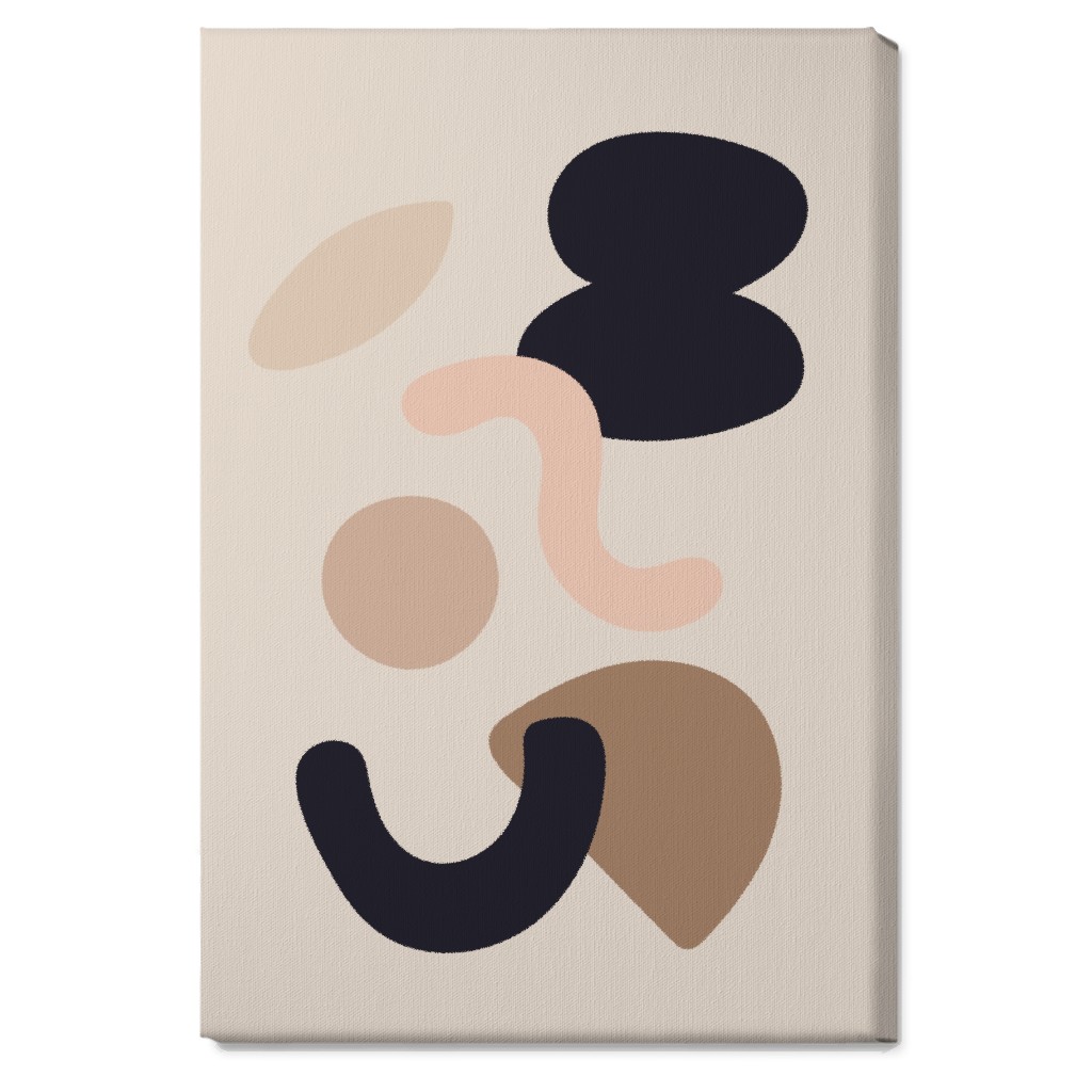 Abstract Collage - Neutral Wall Art, No Frame, Single piece, Canvas, 20x30, Beige, Pearl