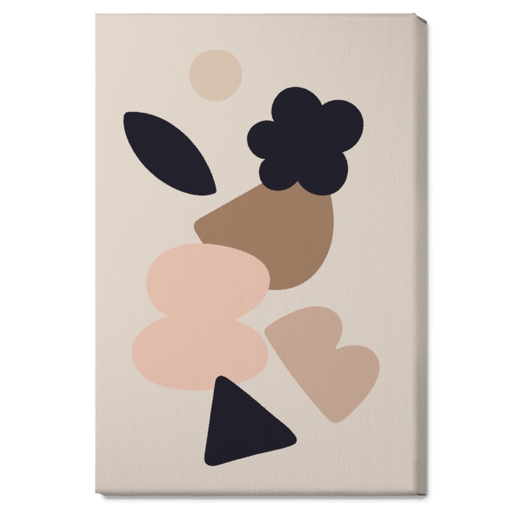 Collage Abstract - Neutral Wall Art, No Frame, Single piece, Canvas, 20x30, Beige