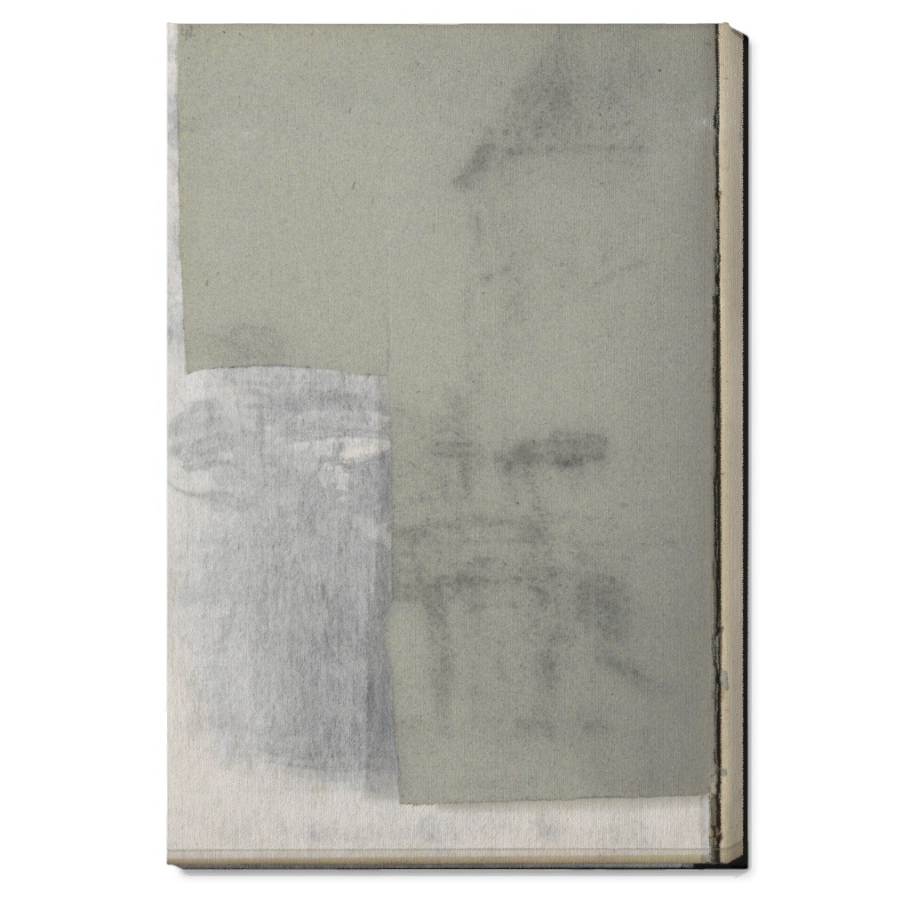 Left Graphite Diptych Wall Art, No Frame, Single piece, Canvas, 20x30, Gray, Gray