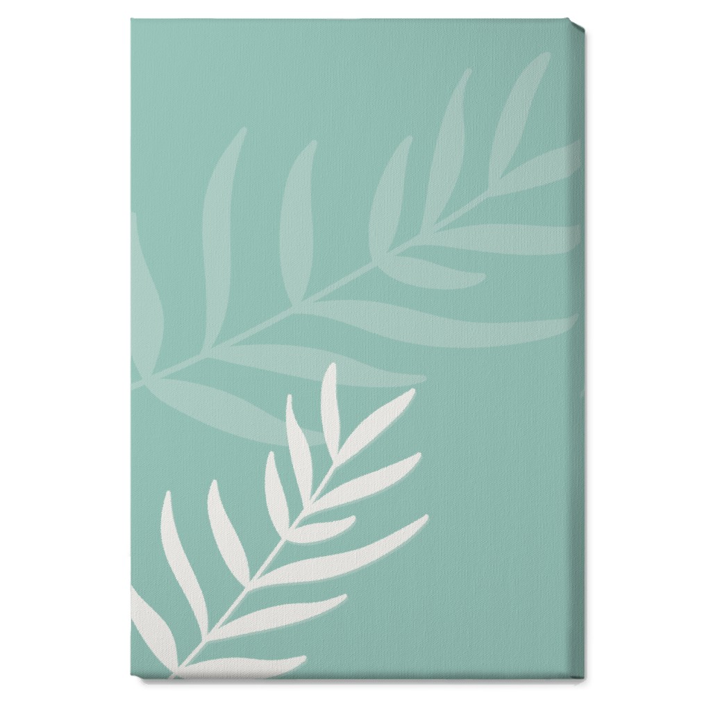 Fern Leaves in Neutral Earth Tones Wall Art, No Frame, Single piece, Canvas, 20x30, Green