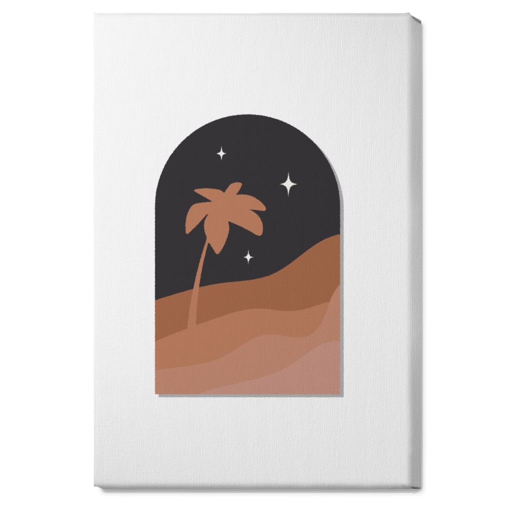 Abstract Landscape in Window With Tree Wall Art, No Frame, Single piece, Canvas, 20x30, Multicolor
