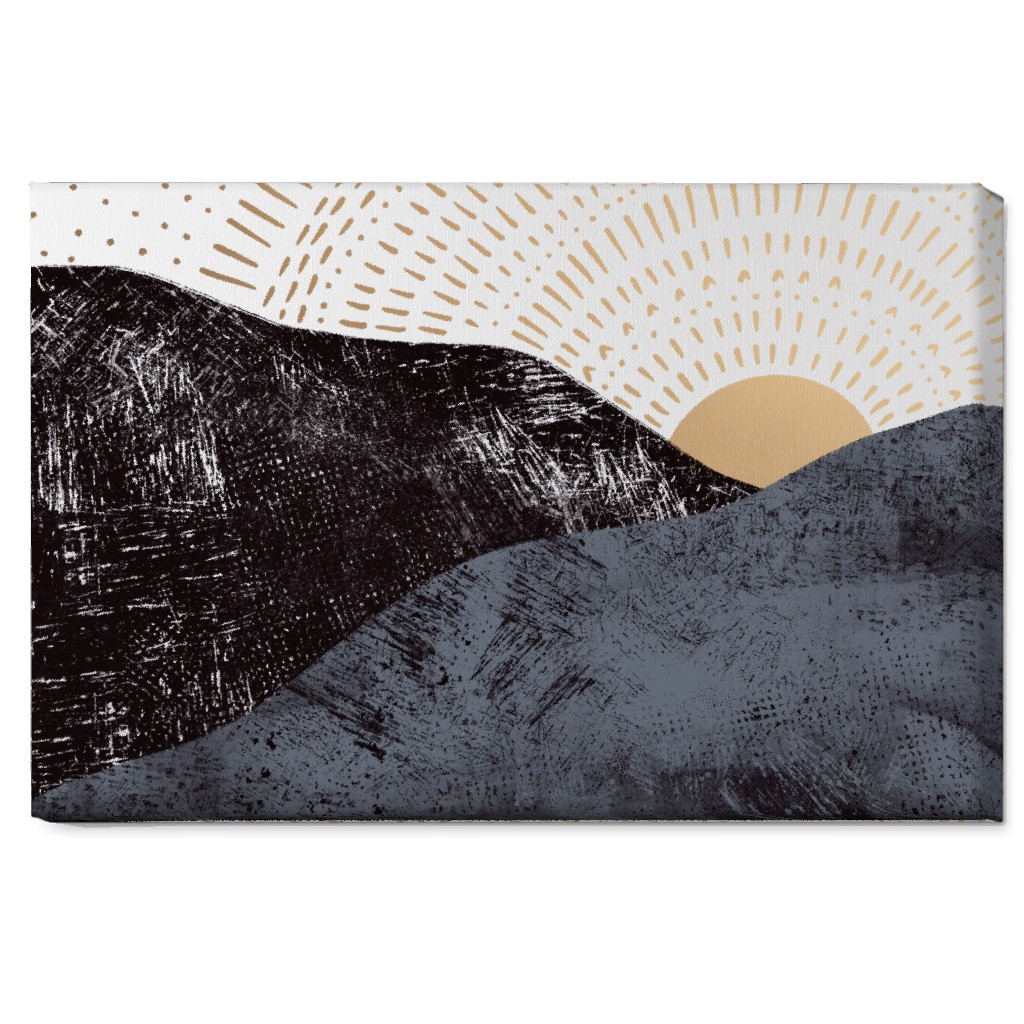 Sunrise on Mountains - Earth Tones Wall Art, No Frame, Single piece, Canvas, 20x30, Multicolor