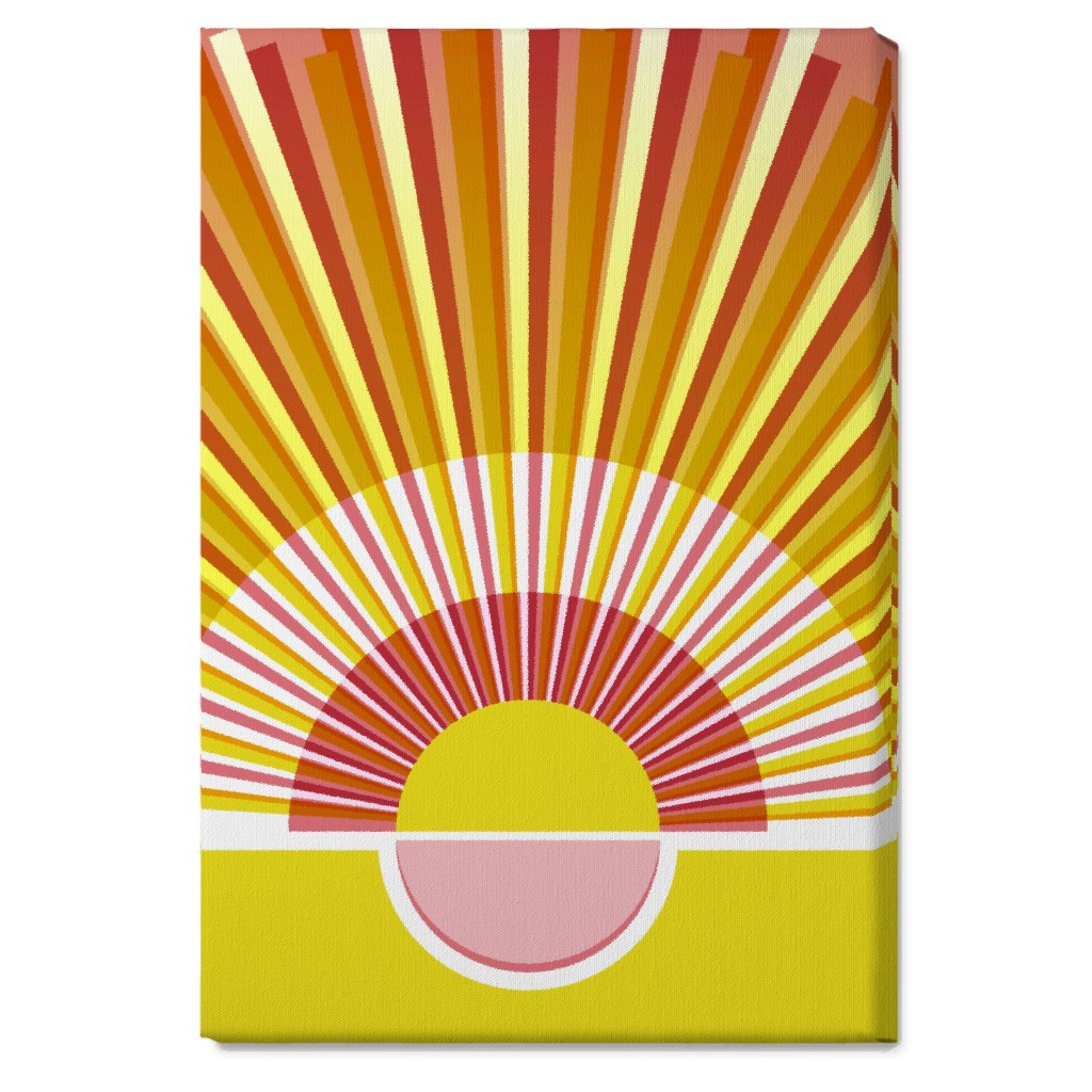 Sunrise Optimism - Warm Wall Art, No Frame, Single piece, Canvas, 20x30, Yellow, Classic Yellow