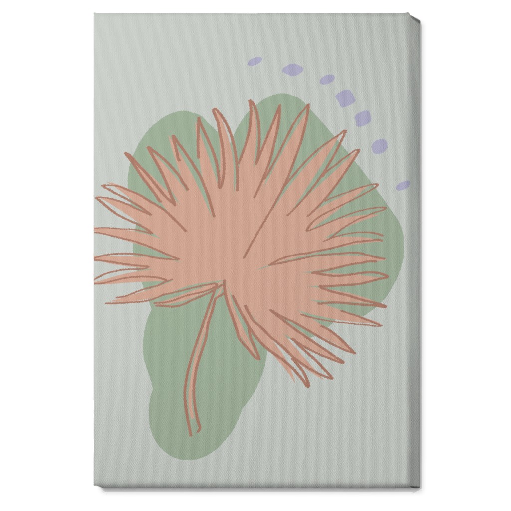 Modern Sabal Palm - Green Wall Art, No Frame, Single piece, Canvas, 20x30, Green, Classic Green