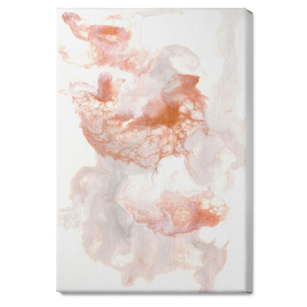 Acrylic Pour Abstract - Copper Wall Art, No Frame, Single piece, Canvas, 20x30, Pink