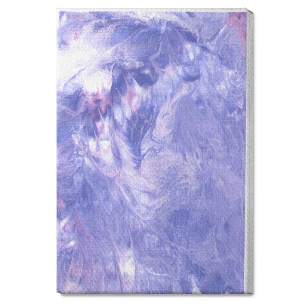 Acrylic Pour - Purple Wall Art, No Frame, Single piece, Canvas, 20x30, Purple