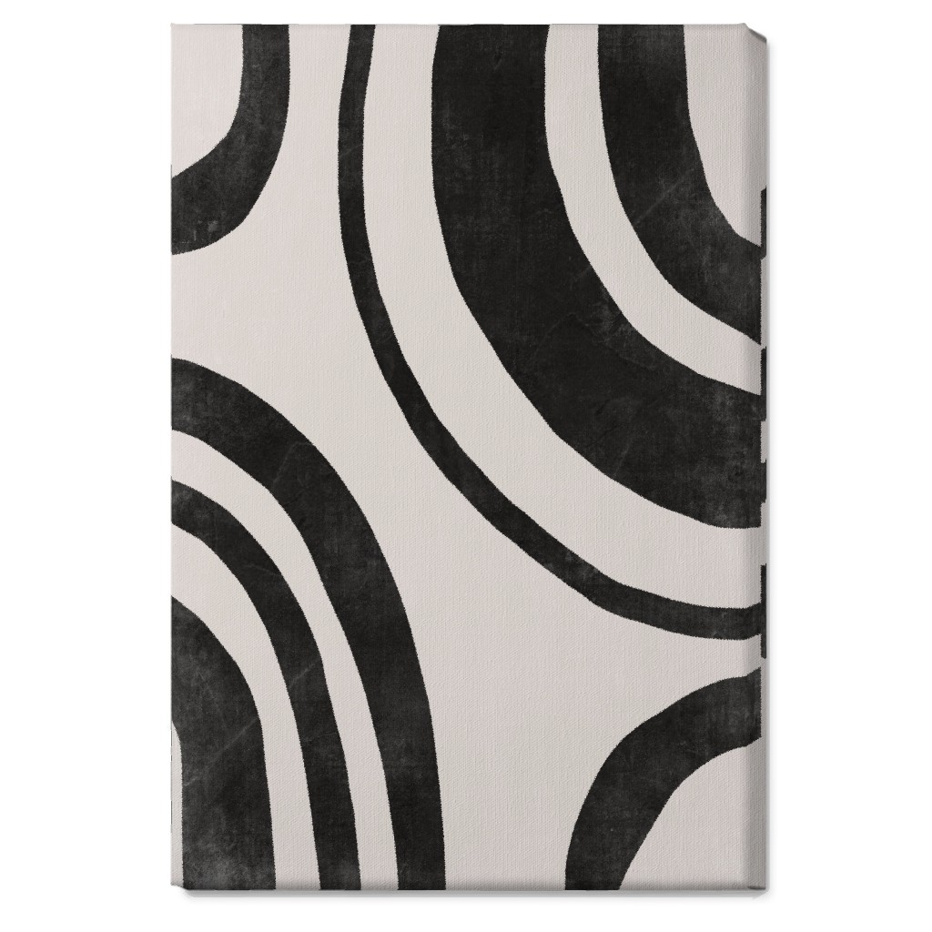 Pathway - Black and Beige Wall Art, No Frame, Single piece, Canvas, 20x30, Black, Black