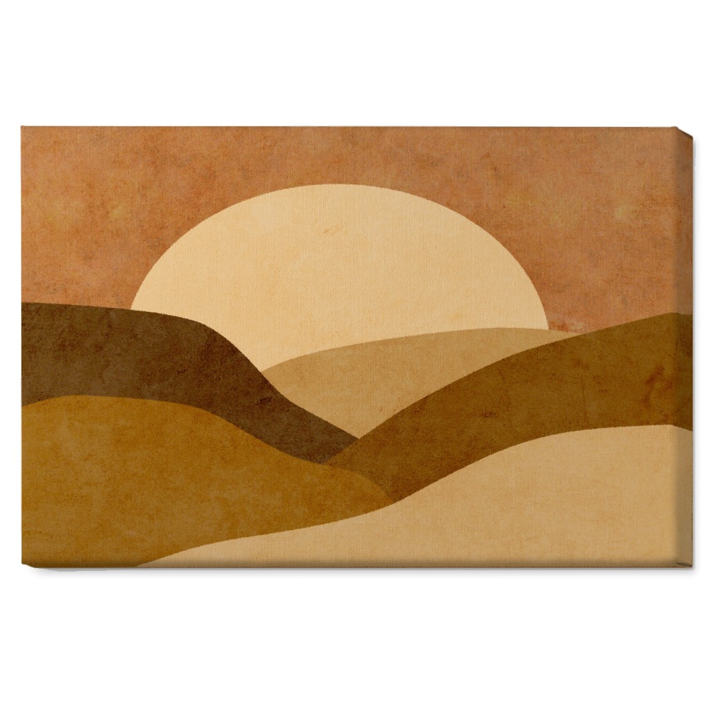 Mountains At Dusk Wall Art, No Frame, Single piece, Canvas, 20x30, Brown