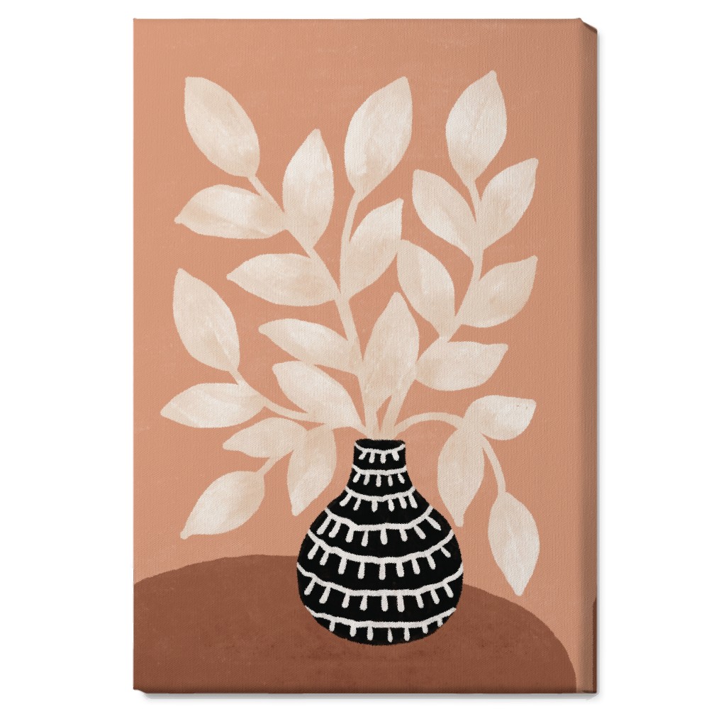 the Vase Ii - Neutral Wall Art, No Frame, Single piece, Canvas, 20x30, Pink, Bright Pink