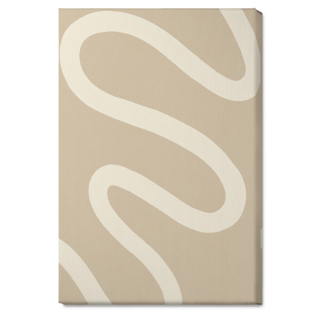 Tangled Brush Strokes Ii Wall Art, No Frame, Single piece, Canvas, 20x30, Beige, Wheat