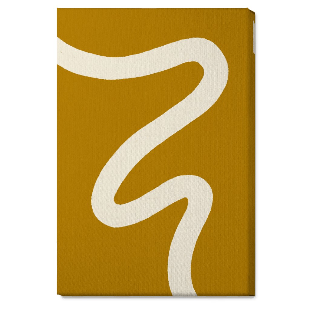 Tangled Brush Strokes Iv Wall Art, No Frame, Single piece, Canvas, 20x30, Yellow, Golden