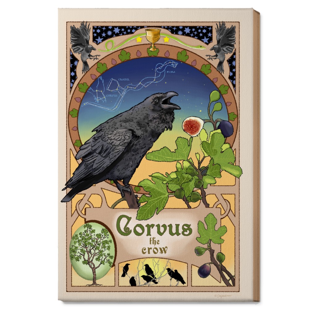 Art Nouveau Crow Wall Art