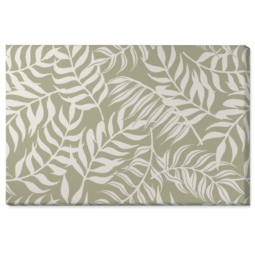 Moving Palms Wall Art, No Frame, Single piece, Canvas, 24x36, Green, Sage