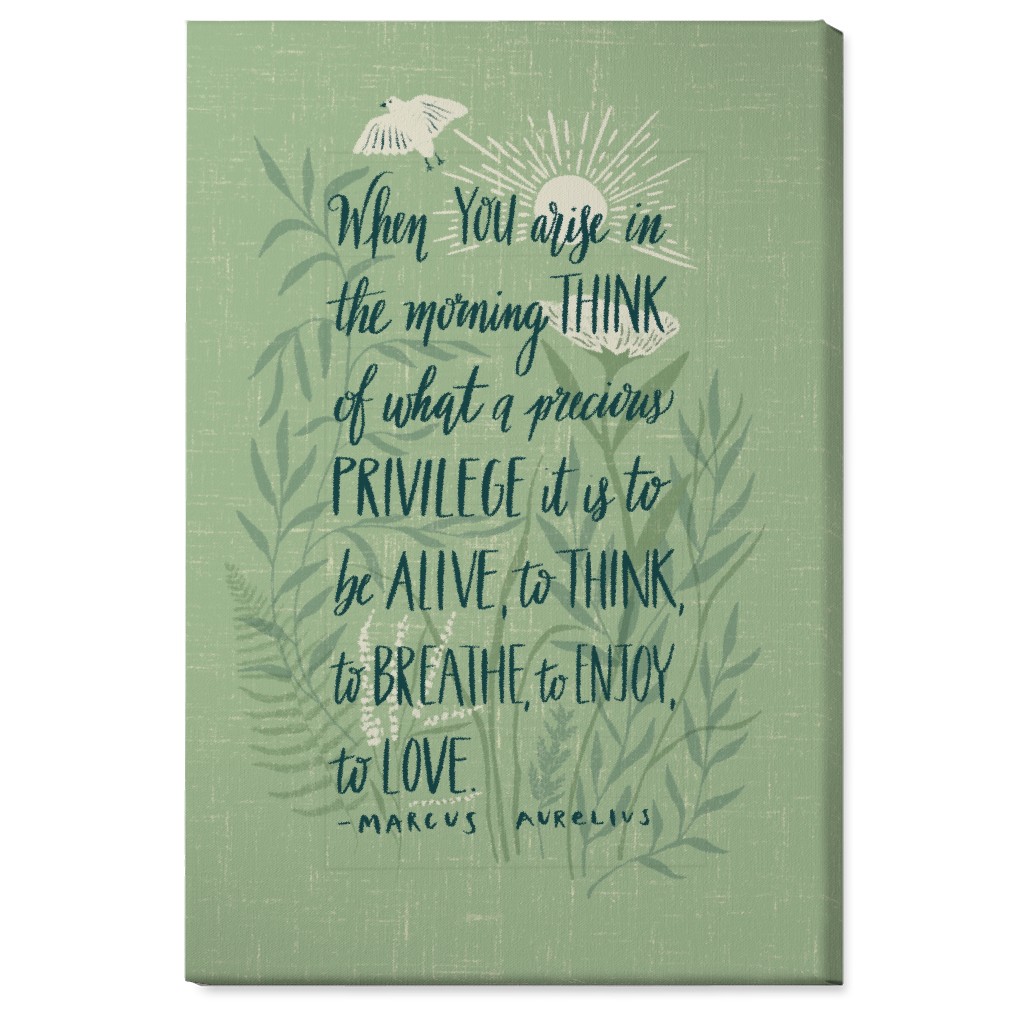 Precious Morning Wall Art, No Frame, Single piece, Canvas, 24x36, Green, Julep