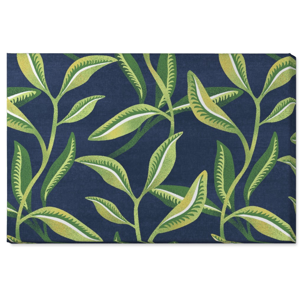 Leafy Vines - Green Wall Art, No Frame, Single piece, Canvas, 24x36, Green, Classic Green